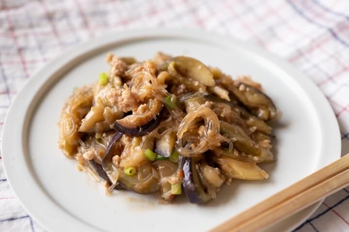 山吹味噌の春雨麻婆茄子